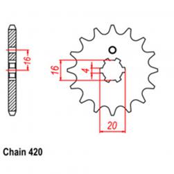 SPROCKET 12T KAW, SUZ, YAM