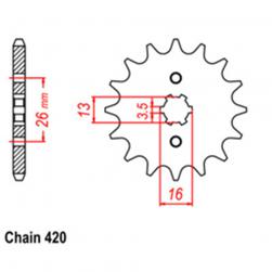 SPROCKET 12T RM50/YZ50/YZ80