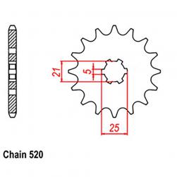 SPROCKET 12T KAW, YAM