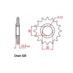 SPROCKET 16T JT YAM R1 '98-14 520p