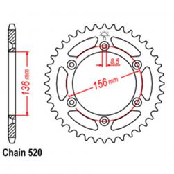 SPROCKET 52T CAG, GAS, HUSKY, SUZ