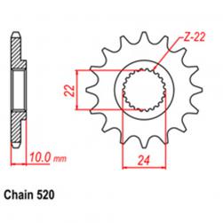 SPROCKET 13T APRILIA BMW