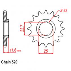 SPROCKET 12T POLARIS