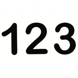 NUMBER 4.5" ARIAL BLACK No.8 PK-10