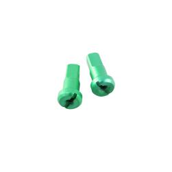NIPPLES SPOKE 9G GREEN FRONT